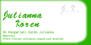 julianna koren business card